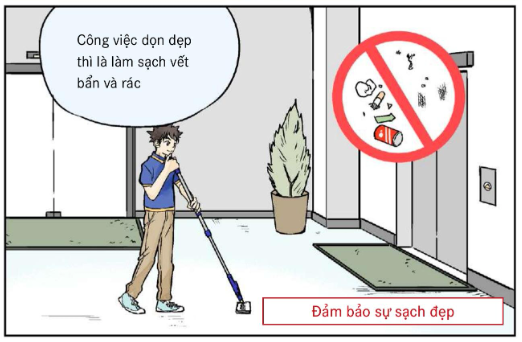 thi thực hành dọn dẹp vệ sinh toà nhà